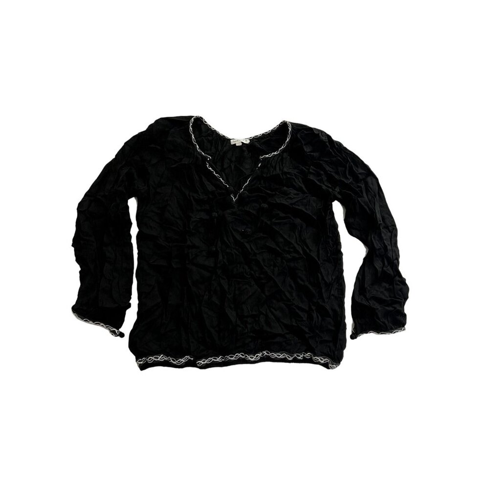 Poupette St. Barth Lettuce Hem Top in Black